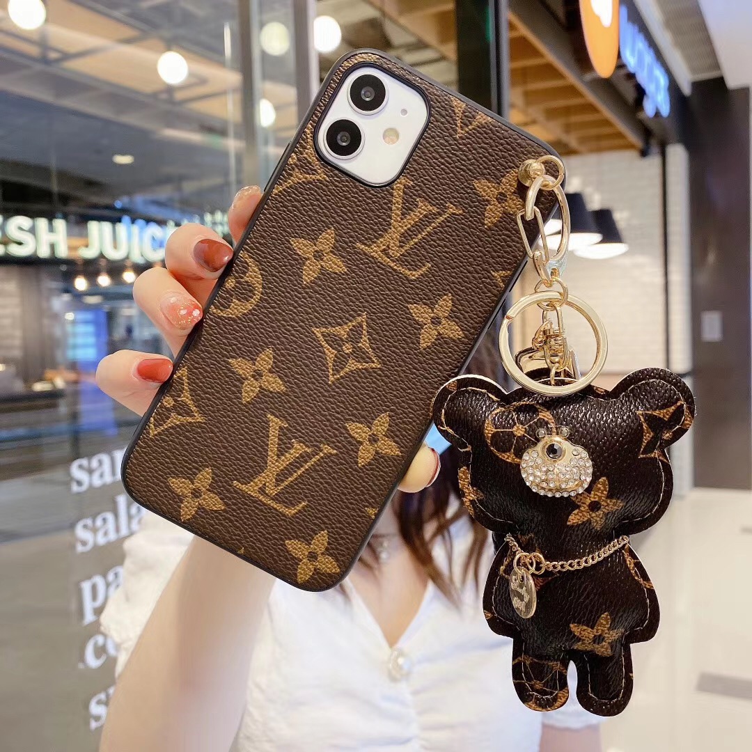 Louis Vuitton Supreme collaboration iphone 13/13 pro max case bear