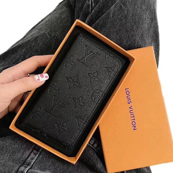 Genuine Leather wallet case for iPhone 14 Vuitton iPhone 13
