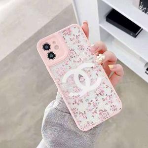 Floral Pattern Chanel Iphone 13 13 Pro 12 12 Pro Max Case Transparent Case Cute Supre Cover