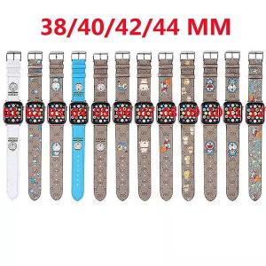 Gucci Doraemon collaboration Leather Apple Watch Band series 12 3 4 5 6 7 SE Classy Luxury Gift For Women and Men