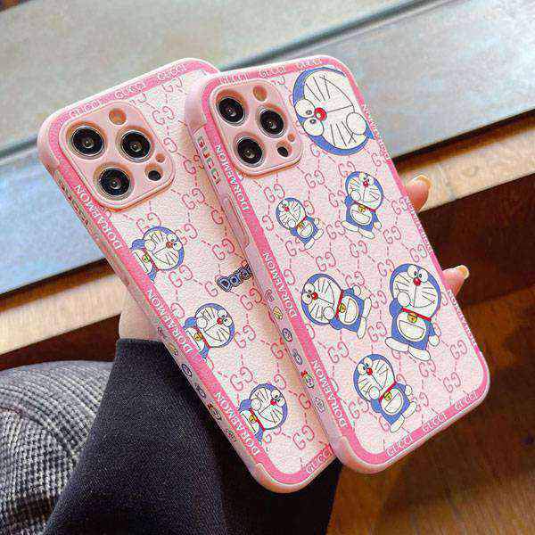 Cute Gucci Doraenon iPhone13 pro max case Pink anime GUCCI iPhone12 / 12pro / 11pro max cover silicone