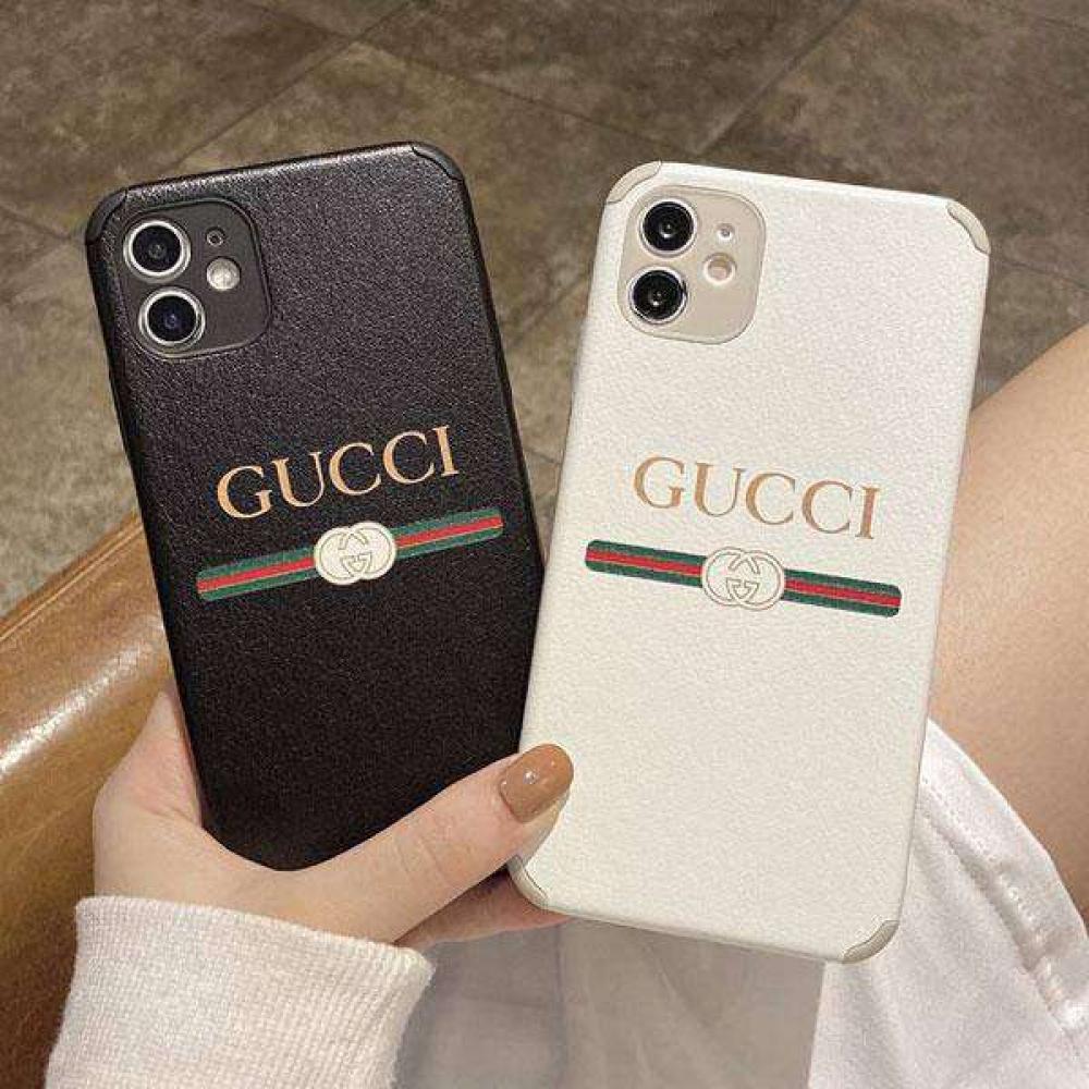 GUCCI iPhone 13 pro max case new Black iPhone 12 pro / 12 pro max case  White Gucci smartphone case
