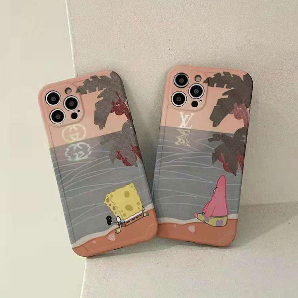 Gucci Louis Vuitton iPhone 13 pro Case Anime Sponge Bob GUCCI LV iphone12 pro max Cover