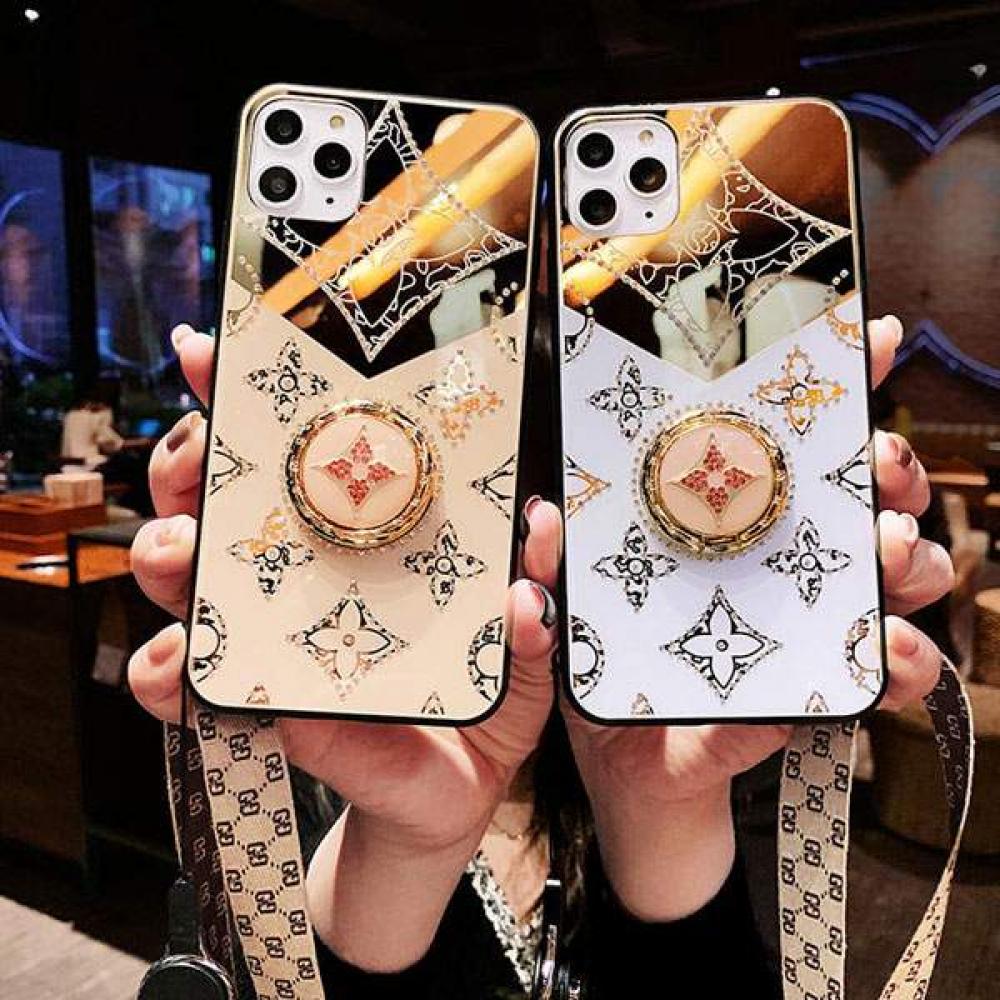Louis Vuitton iPhone 13 Case for Women Glitter iPhone 12 / 12 Pro max Cover with Strap Style
