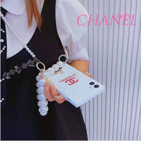 Chanel Iphone 13 Pro Max Case Keychain With Pearl Chain Iphone 13 Pro Case Square Type Iphone 12 12 Pro 12 Pro Max Case Supre Cover