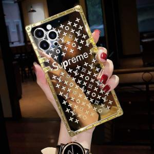 Square LV Leather Premium case for Apple Iphone 12 pro – Caselolo