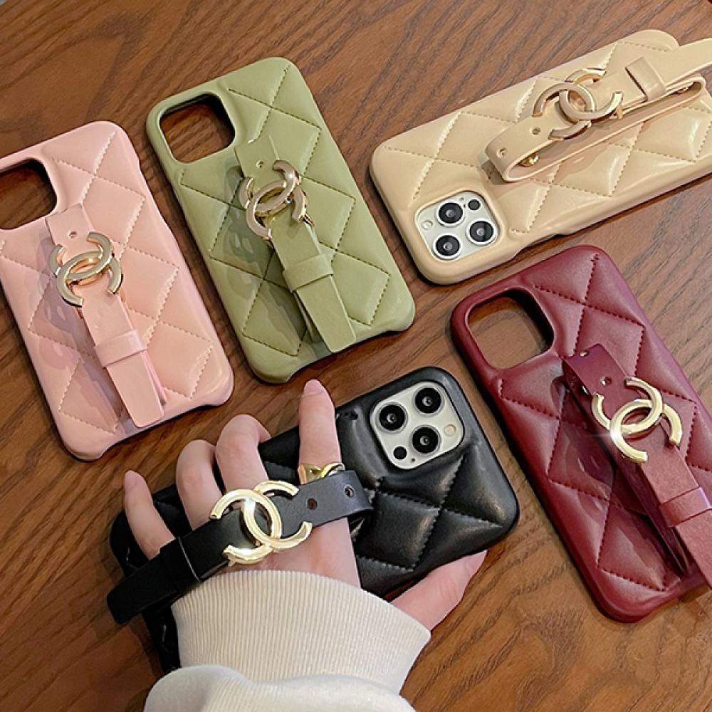 Chanel iphone 13 case with hand belt cahnel iphone 13 Pro max / 12 pro case cute for women